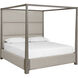 Danette Zenith Taupe Grey Canopy Bed, King